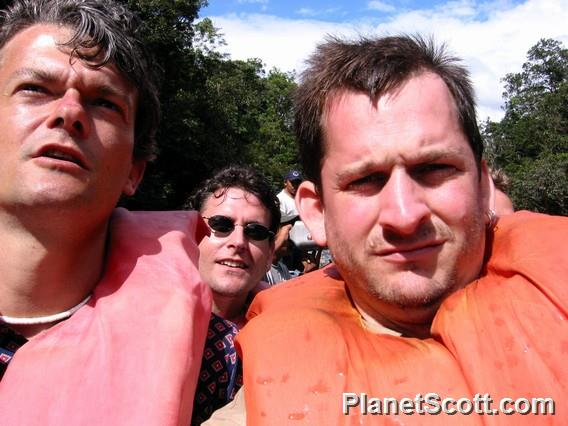 Mike, Alex, and Scott on the boat