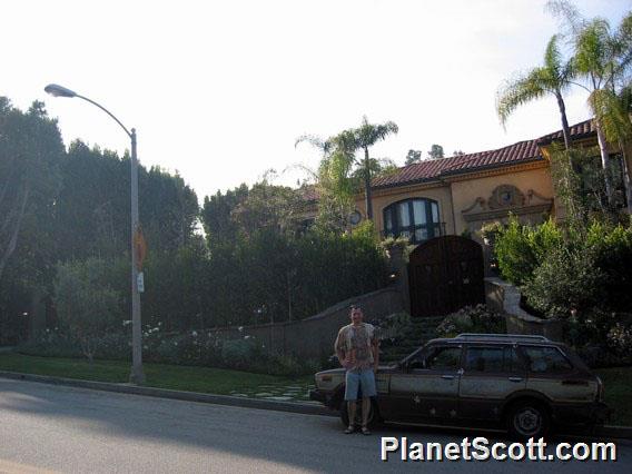 Scott in front of Ozzy's house