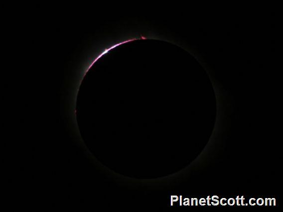 Total Solar Eclipse - good view of prominences