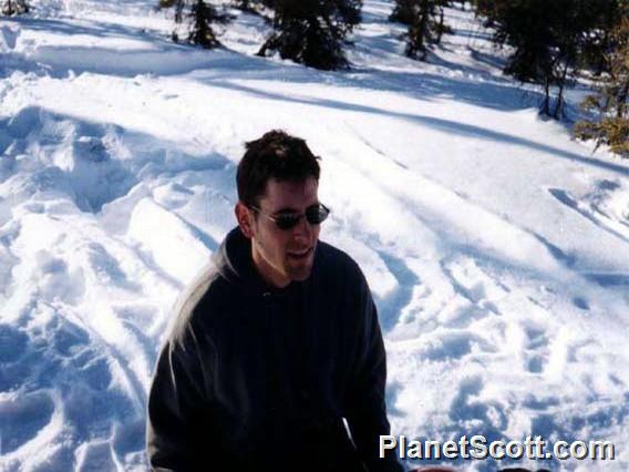 Alex in Snowmobile Camp in White Mountains, Alaska