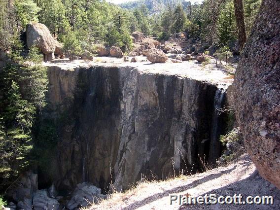 Dried up waterfall near Creel, Mexico