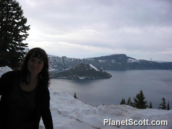 Barbara at Crater Lake