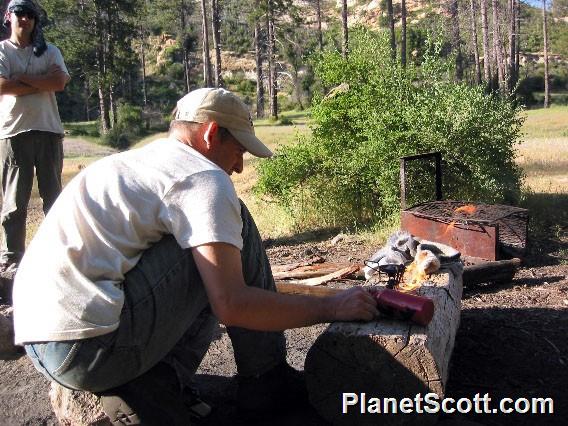 Scott has a clogged stove