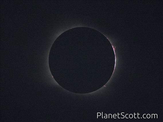 Total Solar Eclipse, through light clouds.