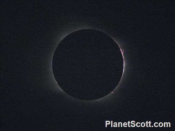 Total Solar Eclipse, through light clouds.