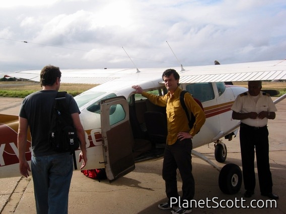Mike and Alex at the airport