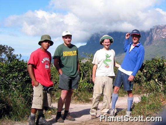 Trevor, Alex, Scott, and Mike, day 3, Roraima hike