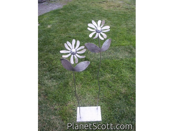 Flowers, Stainless steel, 32