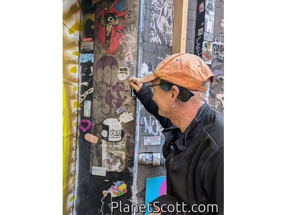 Scott Finishes His Street Art Masterpiece?