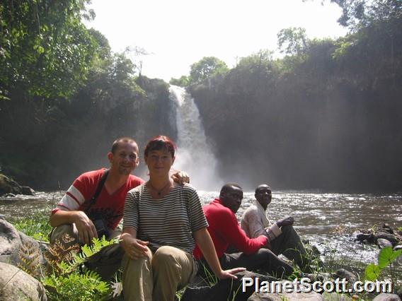 Barbara, Scott, Lucas, and Danke at Marasusa Waterfall