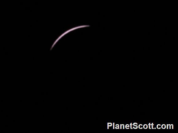 Total Solar Eclipse - almost 2nd contact, just a sliver of the sun remains