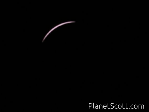 Total Solar Eclipse - almost 2nd contact, just a sliver of the sun remains