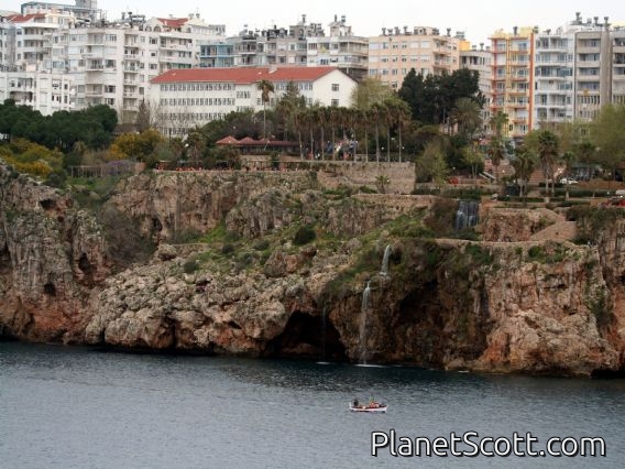 Antalya Harbor, lower Dueden Falls