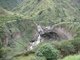 Waterfall along the bike route from Baños to Puyo