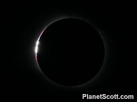 Altai, Solar Eclipse, 2nd Contact Bailey's Beads