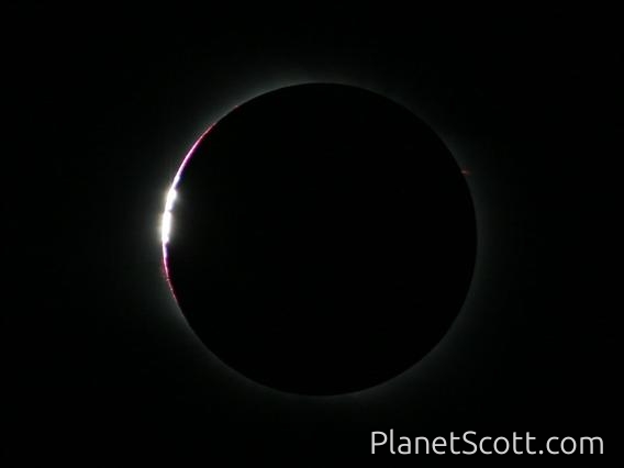 Altai, Solar Eclipse, 2nd Contact Bailey's Beads