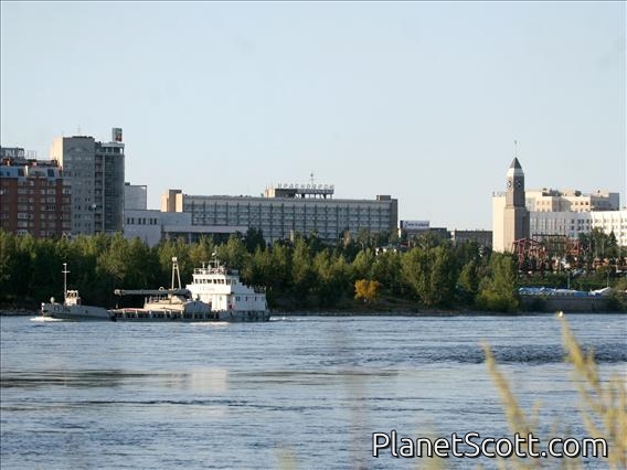 Krasnoyarsk, My Hotel View from Across the Yenisey