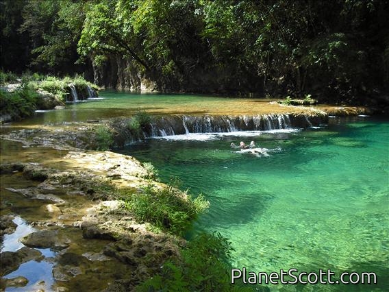 Swimming at Semuc Champey