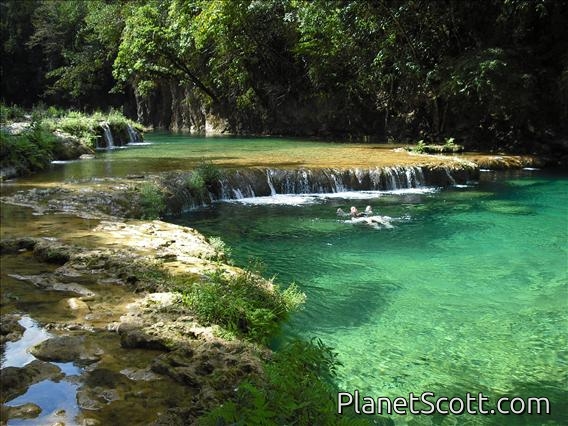 Swimming at Semuc Champey