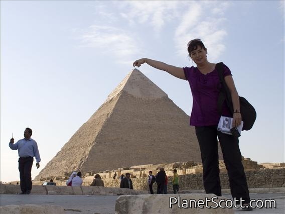 Barbara Towers over Pyramid