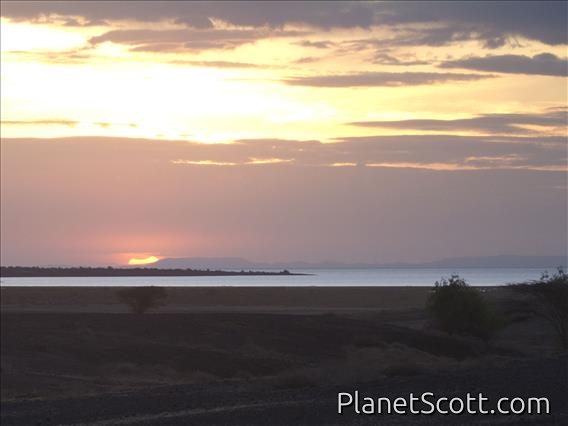 Sibiloi - Partial Eclipse at Sunset