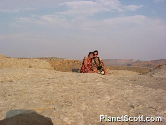 Barbara and Scott at the Chaco Canyon